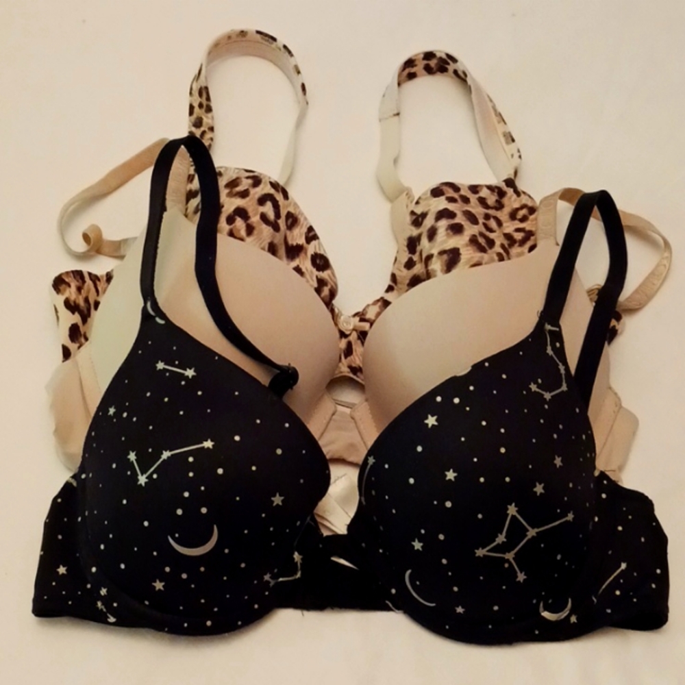 3 VICTORIA SECRET BRAS 32B